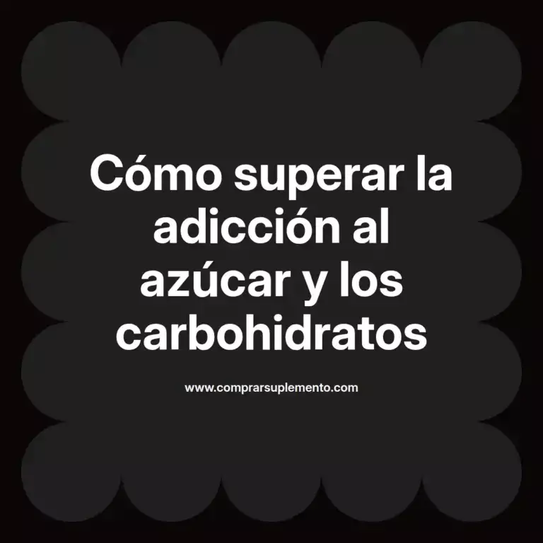 imagen destacada del post con un texto en el centro que dice Cómo superar la adicción al azúcar y los carbohidratos y abajo del texto aparece el nombre del autor Omar Obando