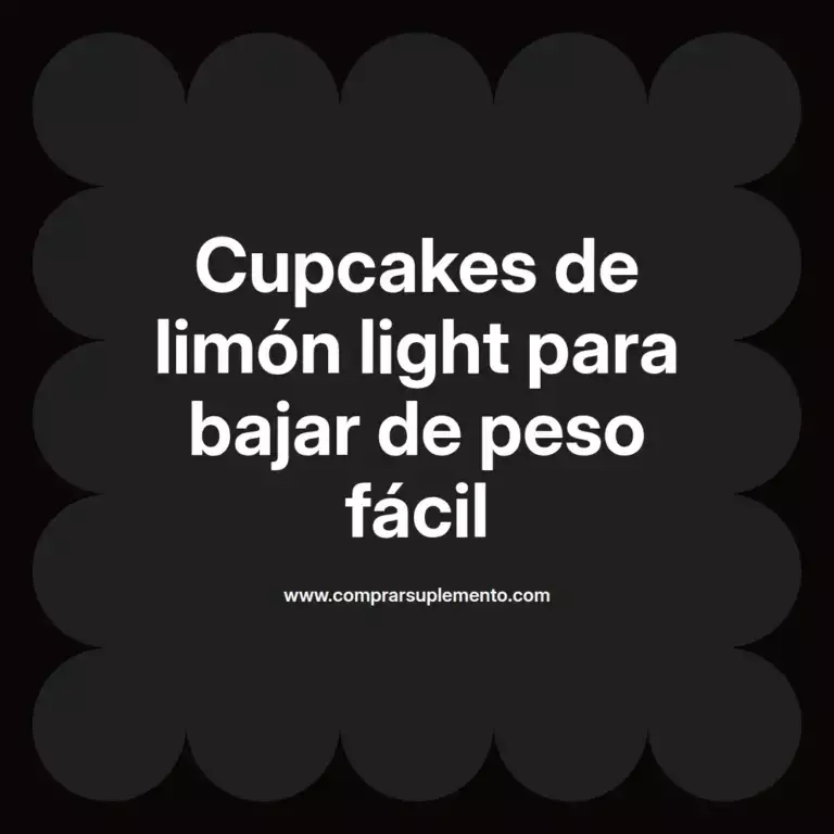 imagen destacada del post con un texto en el centro que dice Cupcakes de limón light para bajar de peso fácil y abajo del texto aparece el nombre del autor Omar Obando