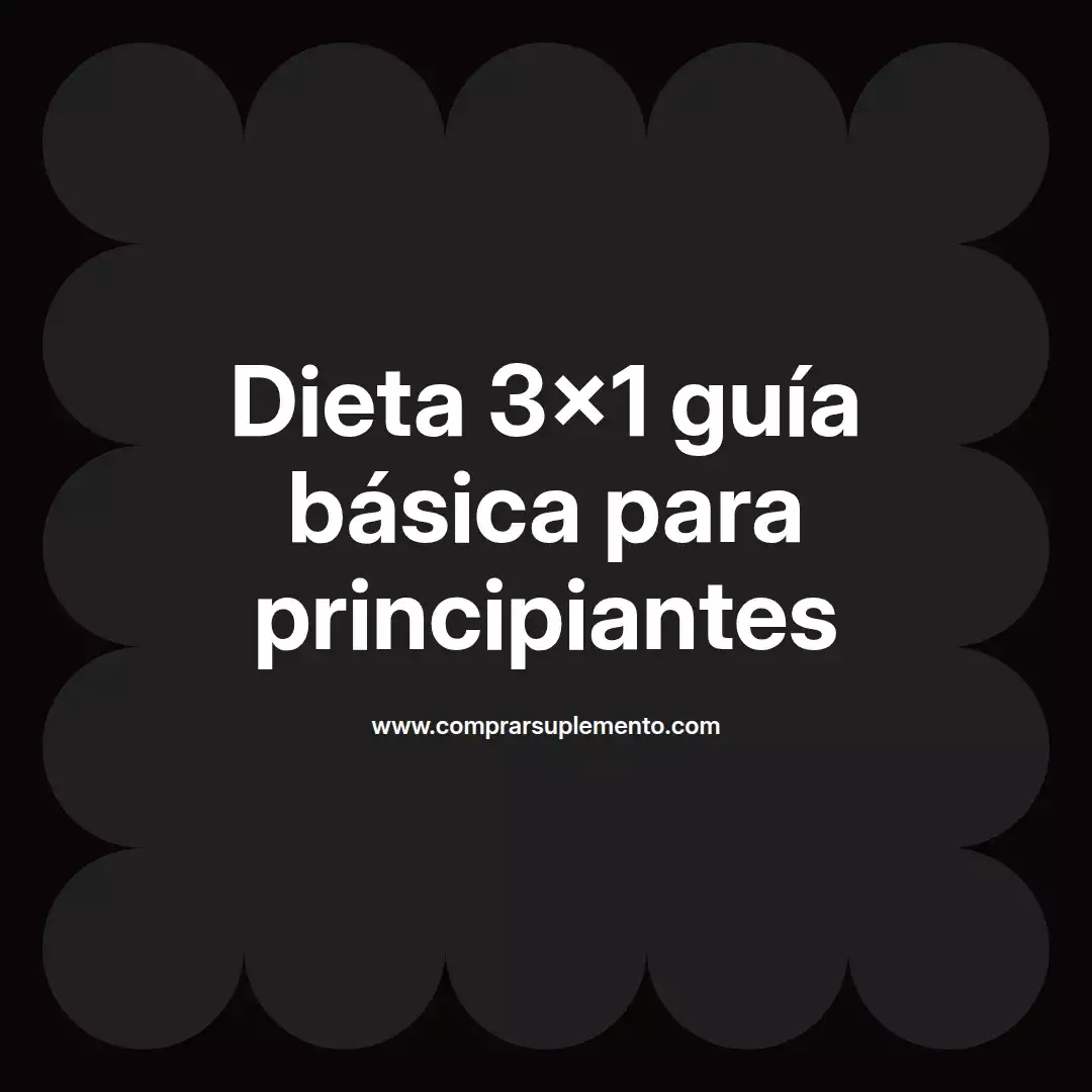 Dieta 3×1 guía básica para principiantes