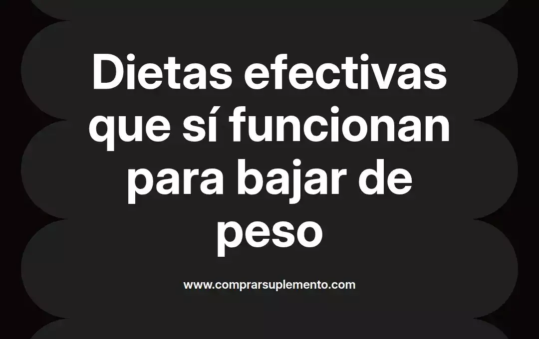 imagen destacada del post con un texto en el centro que dice Dietas efectivas que sí funcionan para bajar de peso y abajo del texto aparece el nombre del autor Omar Obando