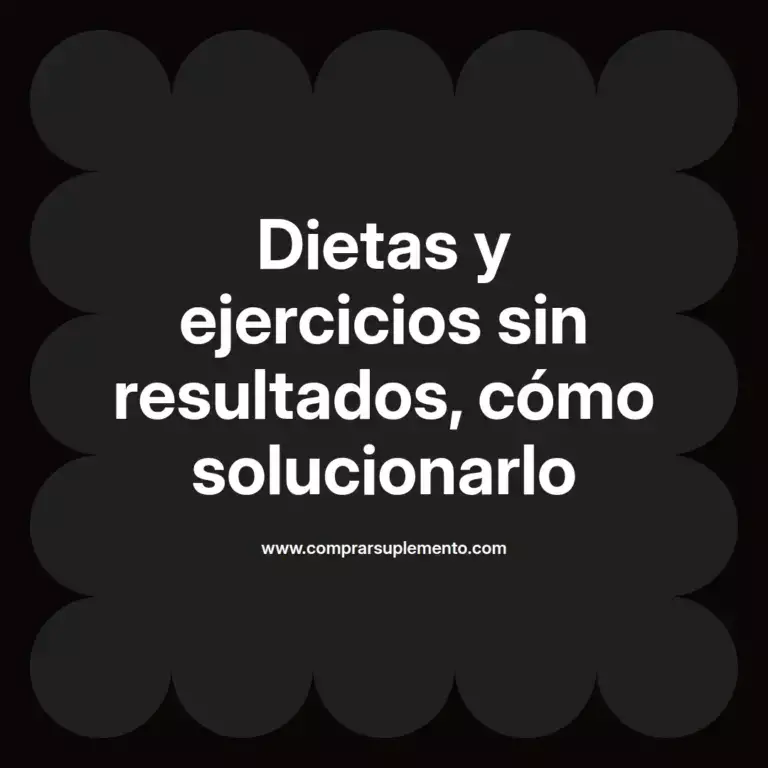 imagen destacada del post con un texto en el centro que dice Dietas y ejercicios sin resultados, cómo solucionarlo y abajo del texto aparece el nombre del autor Omar Obando