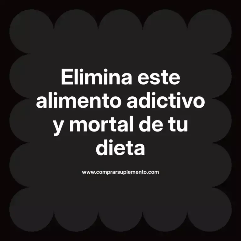imagen destacada del post con un texto en el centro que dice Elimina este alimento adictivo y mortal de tu dieta y abajo del texto aparece el nombre del autor Omar Obando