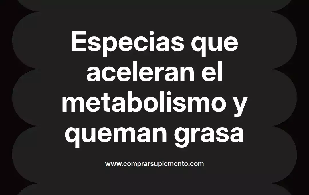 imagen destacada del post con un texto en el centro que dice Especias que aceleran el metabolismo y queman grasa y abajo del texto aparece el nombre del autor Omar Obando