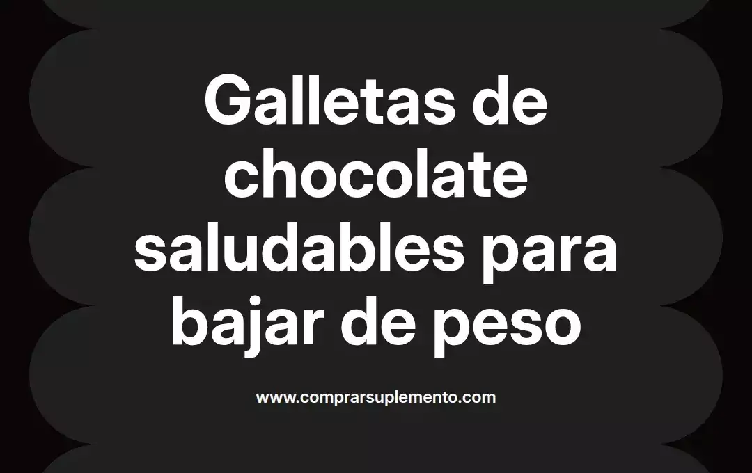 imagen destacada del post con un texto en el centro que dice Galletas de chocolate saludables para bajar de peso y abajo del texto aparece el nombre del autor Omar Obando