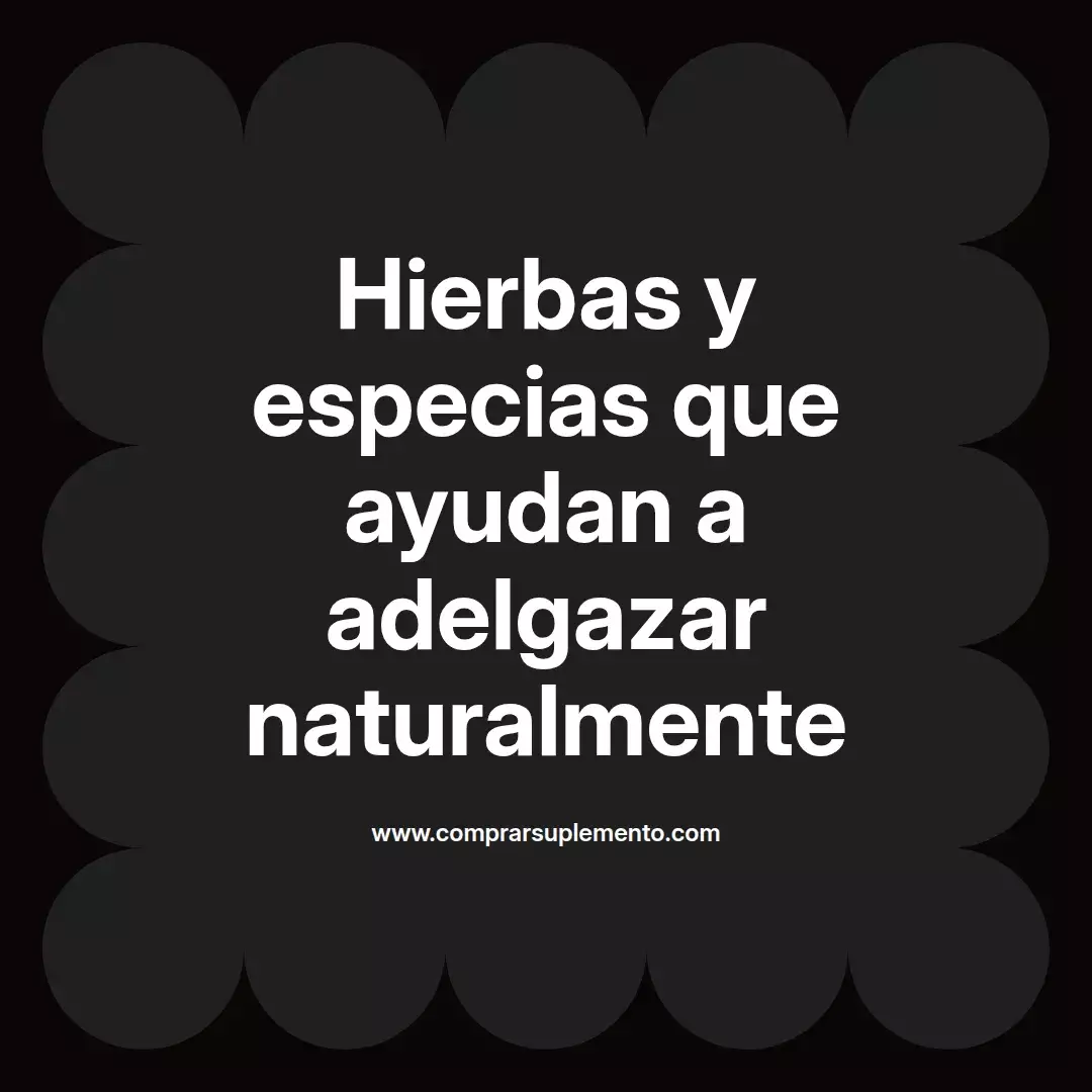 Hierbas y especias que ayudan a adelgazar naturalmente