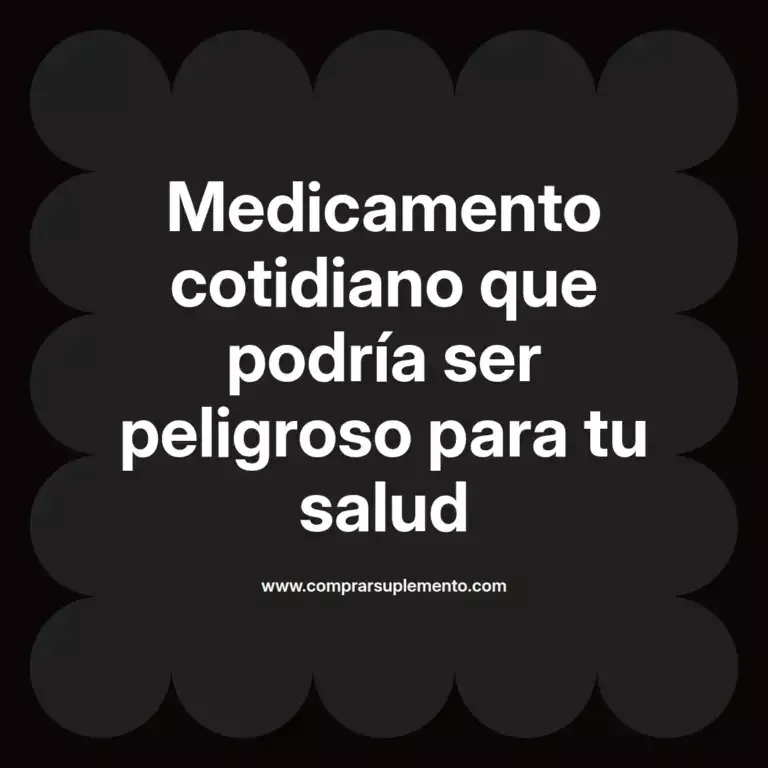 imagen destacada del post con un texto en el centro que dice Medicamento cotidiano que podría ser peligroso para tu salud y abajo del texto aparece el nombre del autor Omar Obando