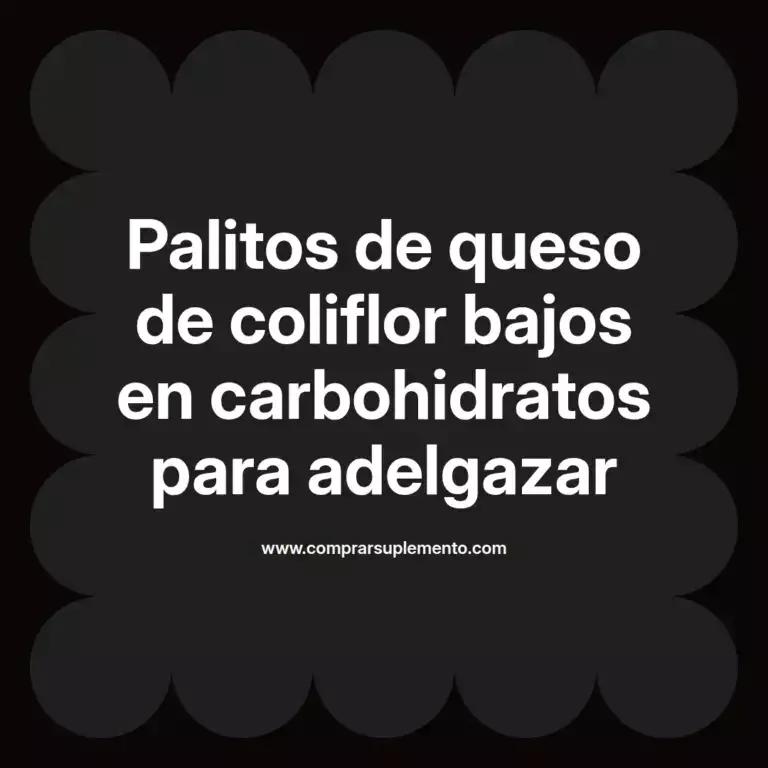 imagen destacada del post con un texto en el centro que dice Palitos de queso de coliflor bajos en carbohidratos para adelgazar y abajo del texto aparece el nombre del autor Omar Obando