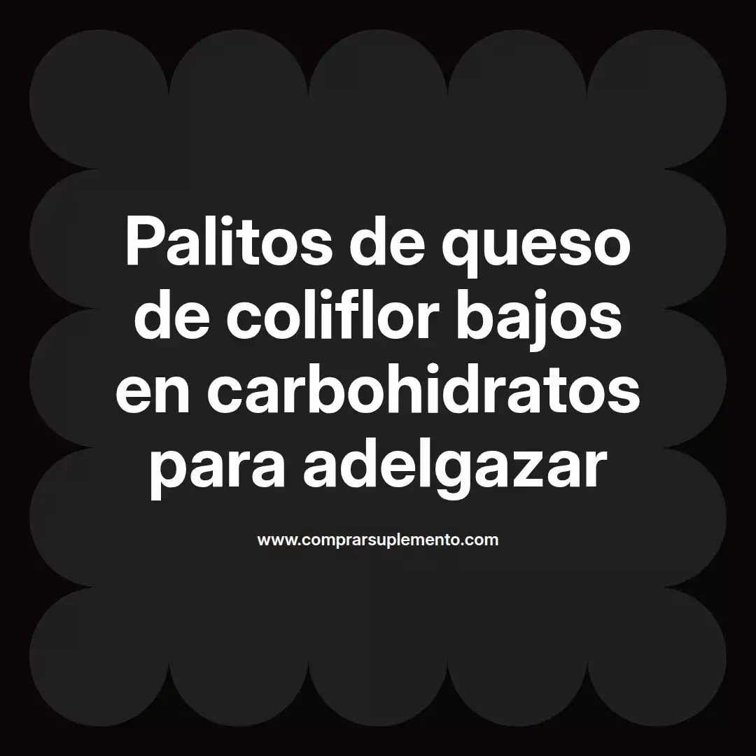 Palitos de queso de coliflor bajos en carbohidratos para adelgazar