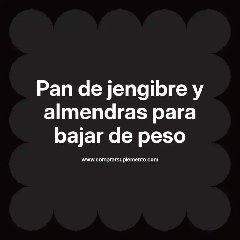 imagen destacada del post con un texto en el centro que dice Pan de jengibre y almendras para bajar de peso y abajo del texto aparece el nombre del autor Omar Obando
