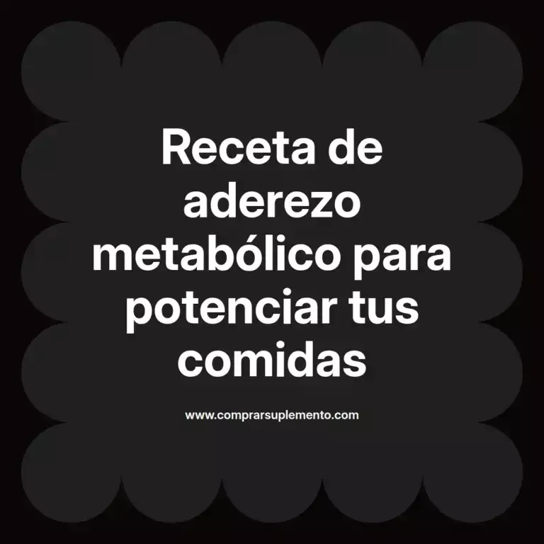 imagen destacada del post con un texto en el centro que dice Receta de aderezo metabólico para potenciar tus comidas y abajo del texto aparece el nombre del autor Omar Obando
