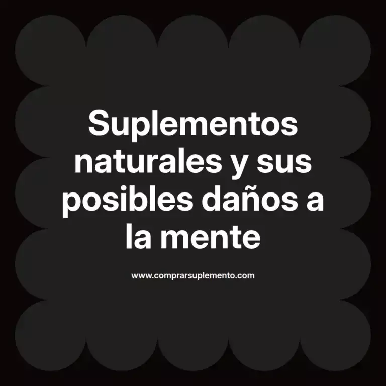 imagen destacada del post con un texto en el centro que dice Suplementos naturales y sus posibles daños a la mente y abajo del texto aparece el nombre del autor Omar Obando