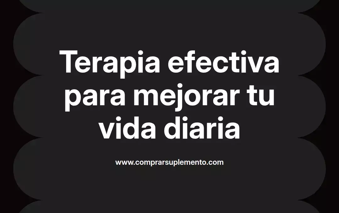 imagen destacada del post con un texto en el centro que dice Terapia efectiva para mejorar tu vida diaria y abajo del texto aparece el nombre del autor Omar Obando